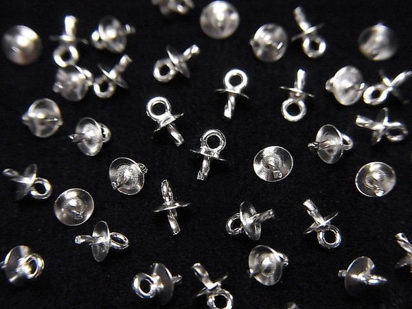 [K14 White Gold] Screw Eye Pin 3x3mm 1pc