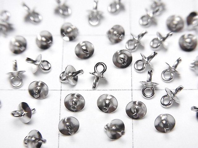 [K14 White Gold] Screw Eye Pin 3x3mm 1pc