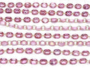 [Video]High Quality Pink Topaz AAA Oval Faceted 8x6mm [Double Hole] 1strand (9pcs)