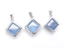 [Video] Aquamarine AAA- Dice Pendant 15x15mm Silver925 1pc