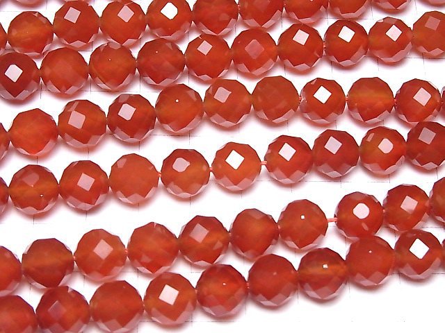 High Quality! Red Agate AAA 64 Faceted Round 10mm half or 1 strand beads (aprx.15inch/37cm)