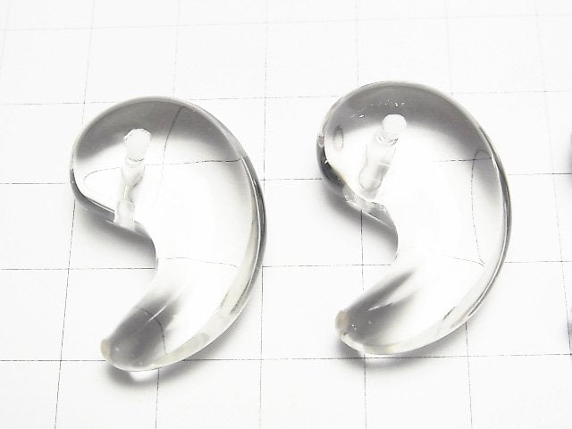 Crystal AAA- Comma Shaped Bead 30x20mm Smoky color 1pc