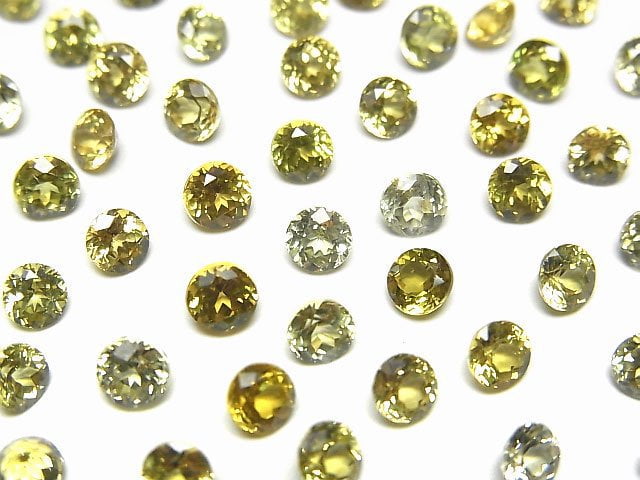 [Video]High Quality Mali Garnet AAA Loose stone Round Faceted 4x4mm [Olive] 3pcs