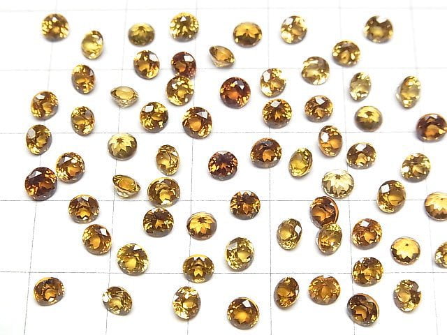 [Video]High Quality Mali Garnet AAA Loose stone Round Faceted 4x4mm [Brown] 3pcs