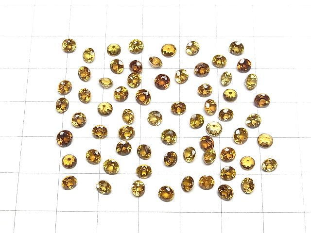 [Video]High Quality Mali Garnet AAA Loose stone Round Faceted 4x4mm [Brown] 3pcs