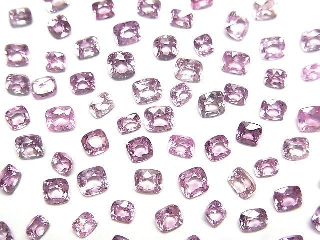 [Video]High Quality Pink Spinel AAA Loose Stone Square Faceted Size Mix 5pcs