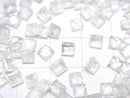 [Video]High Quality Rainbow Moonstone AAA- Loose stone Square Faceted 4x4mm 5pcs