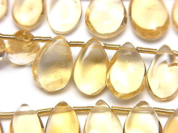 [Video]High Quality Citrine AAA- Pear shape (Smooth) half or 1strand beads (aprx.7inch/18cm)