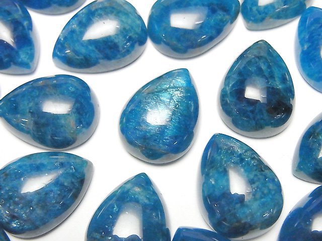 [Video] Blue Apatite AA+ Pear shape Cabochon 20x15mm 1pc