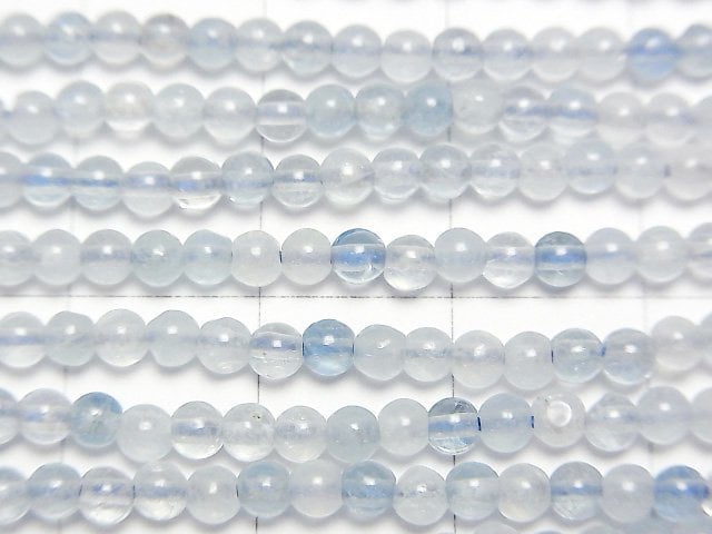 [Video]Aquamarine AA++ Round 3mm 1strand beads (aprx.15inch/37cm)