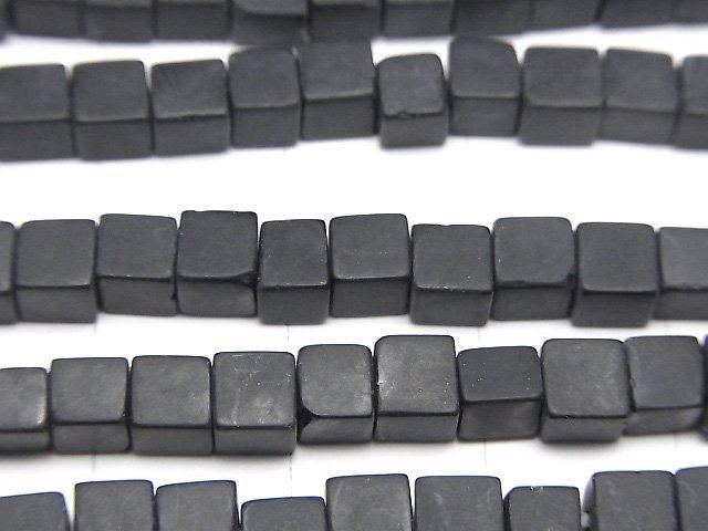 [Video] Frost Onyx Cube 4x4x4mm half or 1strand beads (aprx.15inch/36cm)