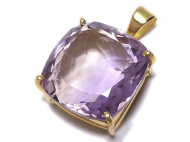 [Video][One of a kind] High Quality Ametrine AAA Faceted Pendant 18KGP NO.55