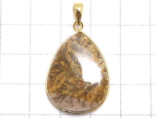 [Video][One of a kind] Dendrite Jasper Pendant 18KGP NO.11