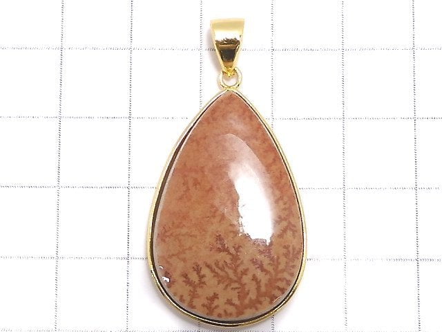 [Video][One of a kind] Dendrite Jasper Pendant 18KGP NO.16