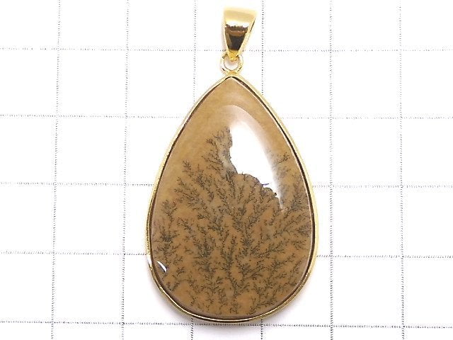 [Video][One of a kind] Dendrite Jasper Pendant 18KGP NO.20