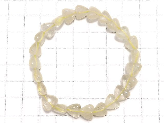 [Video][One of a kind] Libyan Desert Glass Vertical Hole Heart Bracelet NO.1