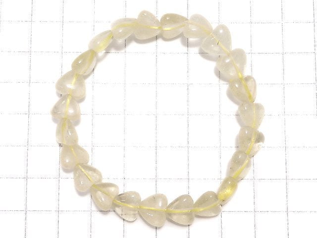 [Video][One of a kind] Libyan Desert Glass Vertical Hole Heart Bracelet NO.2