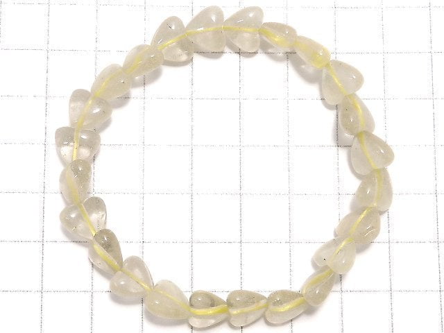 [Video][One of a kind] Libyan Desert Glass Vertical Hole Heart Bracelet NO.3