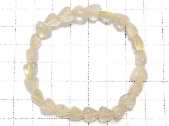 [Video][One of a kind] Libyan Desert Glass Vertical Hole Heart Bracelet NO.4