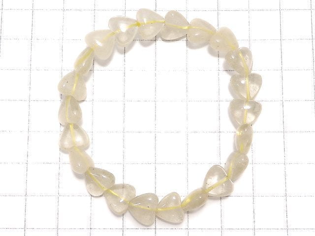 [Video][One of a kind] Libyan Desert Glass Vertical Hole Heart Bracelet NO.5