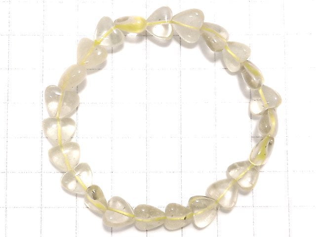 [Video][One of a kind] Libyan Desert Glass Vertical Hole Heart Bracelet NO.6