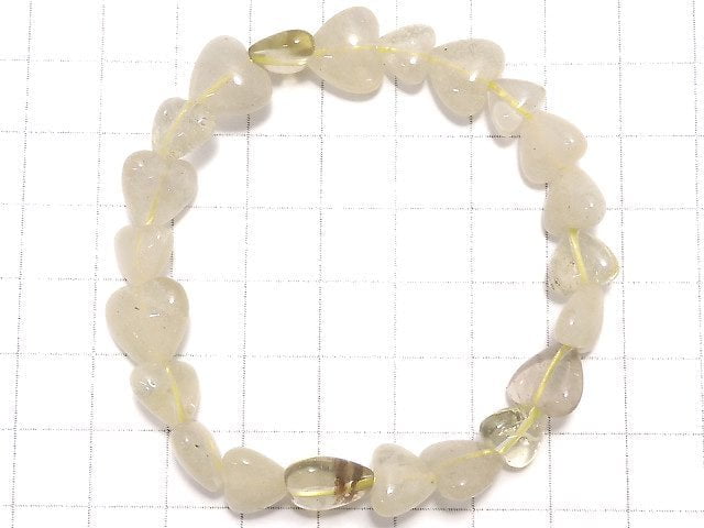 [Video][One of a kind] Libyan Desert Glass Vertical Hole Heart Bracelet NO.7