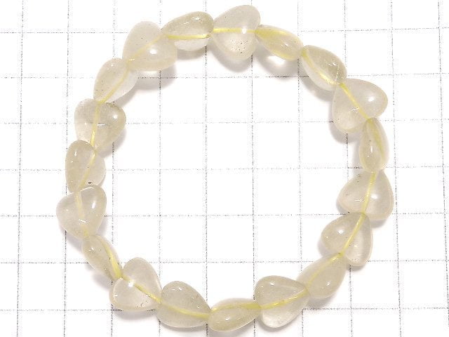 [Video][One of a kind] Libyan Desert Glass Vertical Hole Heart Bracelet NO.9