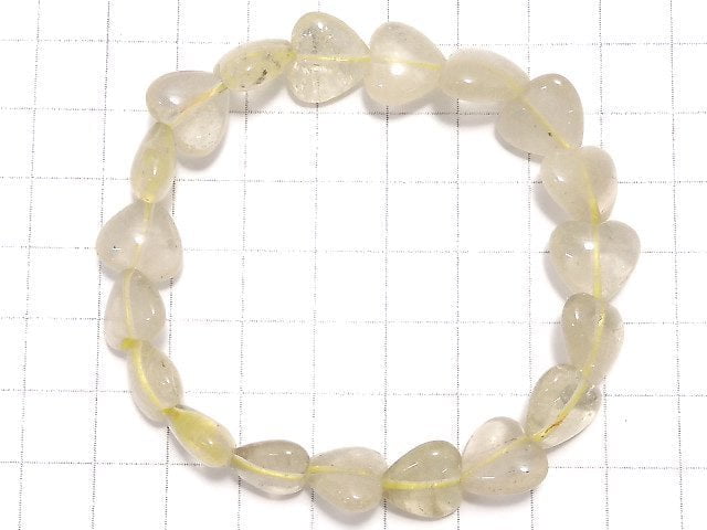 [Video][One of a kind] Libyan Desert Glass Vertical Hole Heart Bracelet NO.11