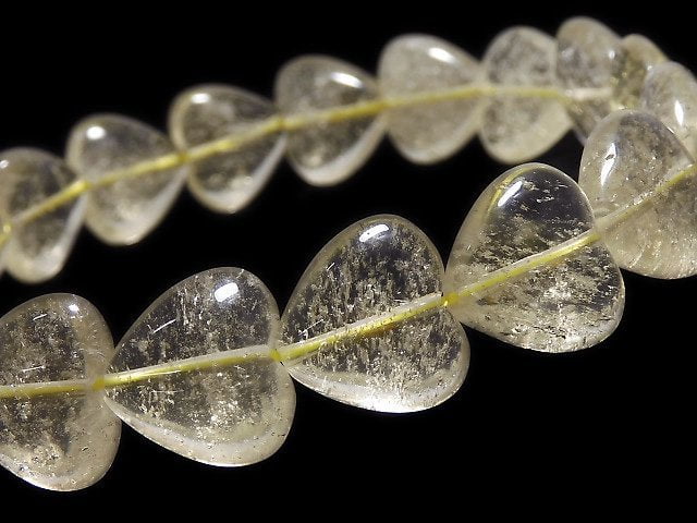 [Video][One of a kind] Libyan Desert Glass Vertical Hole Heart Bracelet NO.12