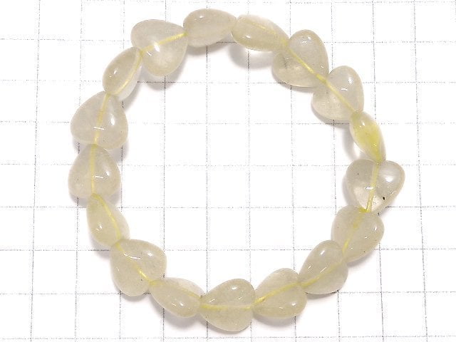 [Video][One of a kind] Libyan Desert Glass Vertical Hole Heart Bracelet NO.20