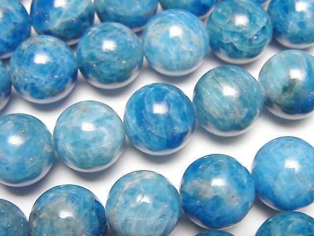 [Video]Madagascar Blue Apatite AA+ Round 12mm half or 1strand beads (aprx.15inch/36cm)