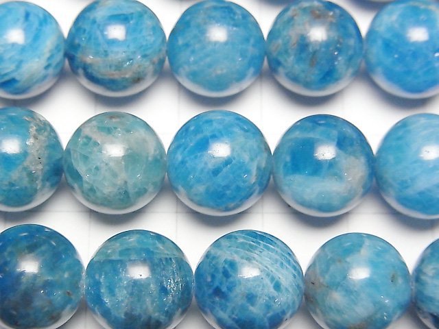 [Video]Madagascar Blue Apatite AA+ Round 12mm half or 1strand beads (aprx.15inch/36cm)