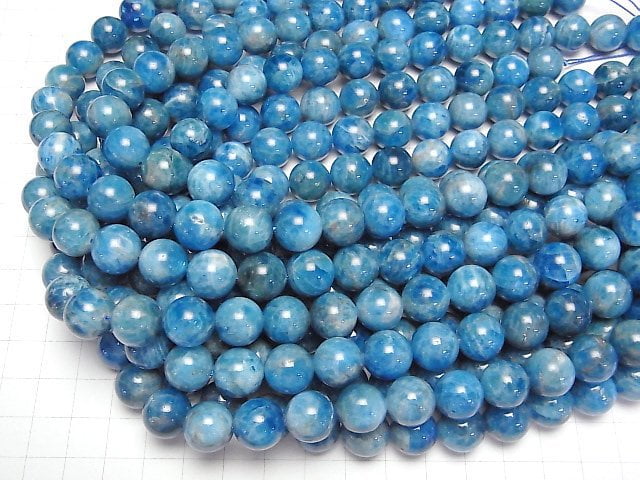 [Video]Madagascar Blue Apatite AA+ Round 12mm half or 1strand beads (aprx.15inch/36cm)