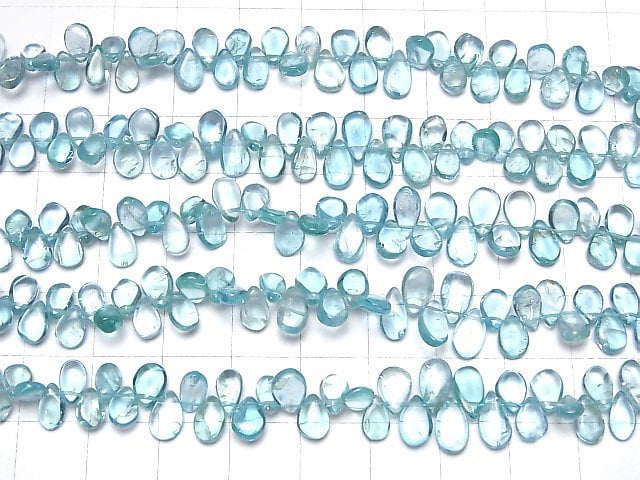 [Video]High Quality Apatite AAA- Pear shape (Smooth) half or 1strand beads (aprx.6inch/15cm)