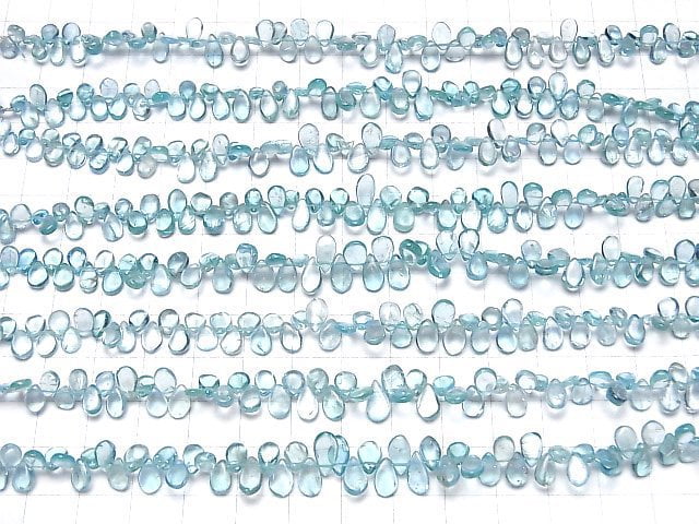 [Video]High Quality Apatite AAA- Pear shape (Smooth) half or 1strand beads (aprx.6inch/15cm)