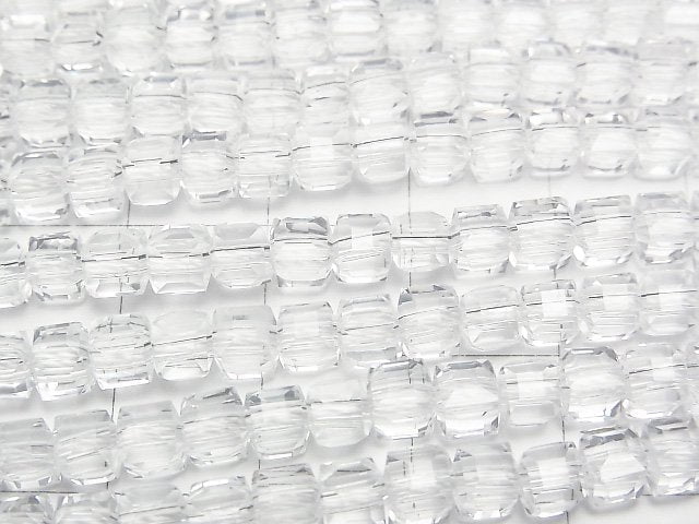 [Video]High Quality! Crystal (Smelted Quartz) AAA Cube Shape 4.5x4.5x4.5mm 1strand beads (aprx.15inch/36cm)