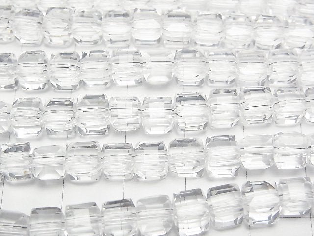 [Video]High Quality! Crystal (Smelted Quartz) AAA Cube Shape 6x6x6mm 1strand beads (aprx.15inch/36cm)