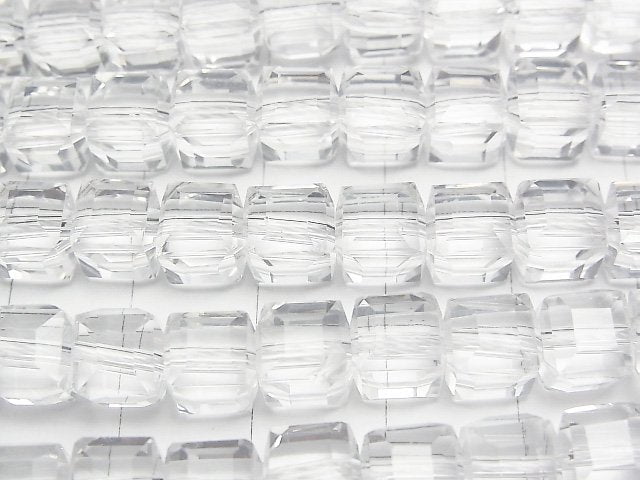 [Video]High Quality! Crystal (Smelted Quartz) AAA Cube Shape 7x7x7mm 1strand beads (aprx.15inch/36cm)