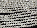 [Video]Shell Pearl White Rondelle 4x4x3mm 1strand beads (aprx.15inch/38cm)