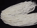 [Video]Shell Pearl White Rondelle 4x4x3mm 1strand beads (aprx.15inch/38cm)