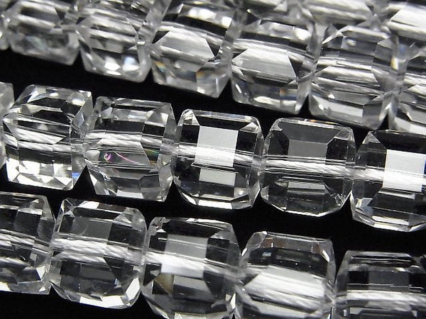[Video]High Quality! Crystal (Smelted Quartz) AAA Cube Shape 10x10x10mm 1strand beads (aprx.15inch/36cm)