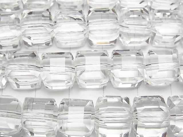 [Video]High Quality! Crystal (Smelted Quartz) AAA Cube Shape 10x10x10mm 1strand beads (aprx.15inch/36cm)