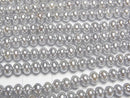 [Video]Shell Pearl Silver Rondelle 4x4x3mm 1strand beads (aprx.15inch/38cm)