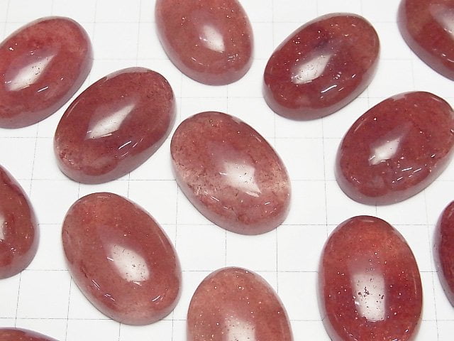 [Video]African Red Aventurine AAA- Oval Cabochon 30x20mm 1pc
