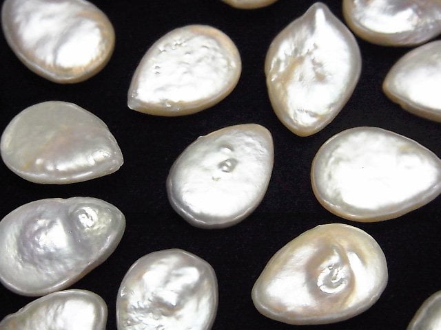 [Video]Fresh Water Pearl AA++ Loose stone Pear shape 14x10mm White 5pcs