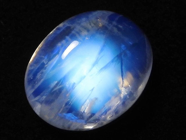 [Video][One of a kind] High Quality Rainbow Moonstone AAA Cabochon 1pc NO.61