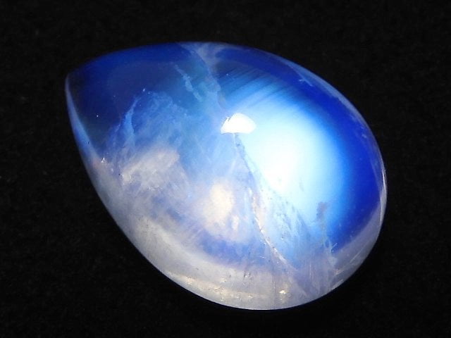 [Video][One of a kind] High Quality Rainbow Moonstone AAA Cabochon 1pc NO.63