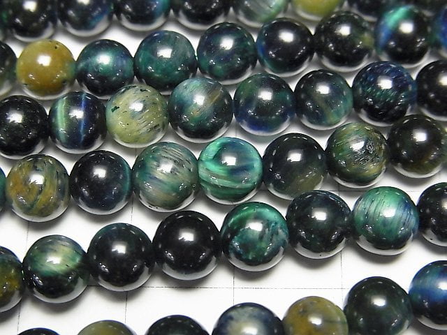 [Video] Mixed color Tiger's Eye AA++ Round 6mm 1strand beads (aprx.15inch/36cm)