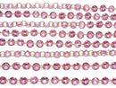 [Video]High Quality Pink Topaz AAA- Round Faceted 6x6mm [Double Hole] 1strand (13pcs)