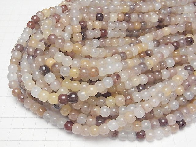 [Video] Multicolor Quartz Semi Round 8mm 1strand beads (aprx.15inch/36cm)